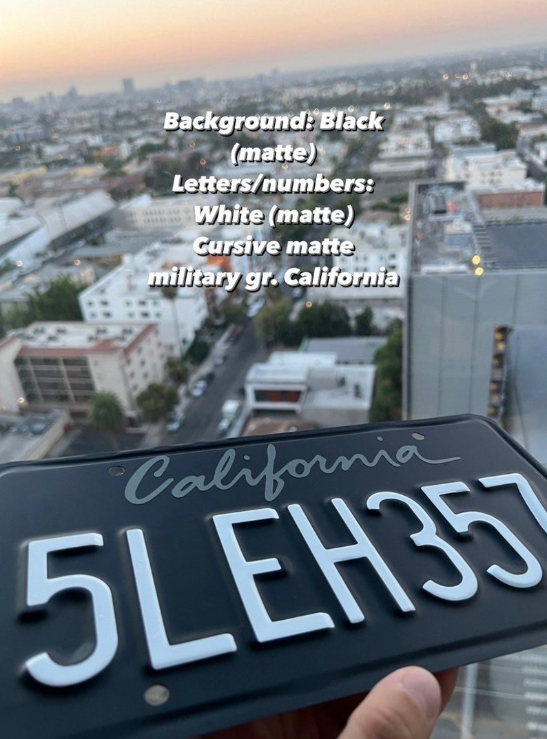 California License Plate Vinyl Wrap Kit Custom License Plate Etsy