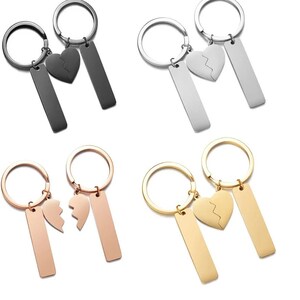 Half heart keyring top
