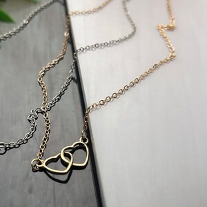 Interlocking Heart Necklaces, perfect gift for valentines day, gift for my lover