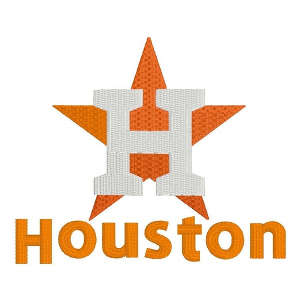 Astros star Embroidery Design 4x4 hoop pes only