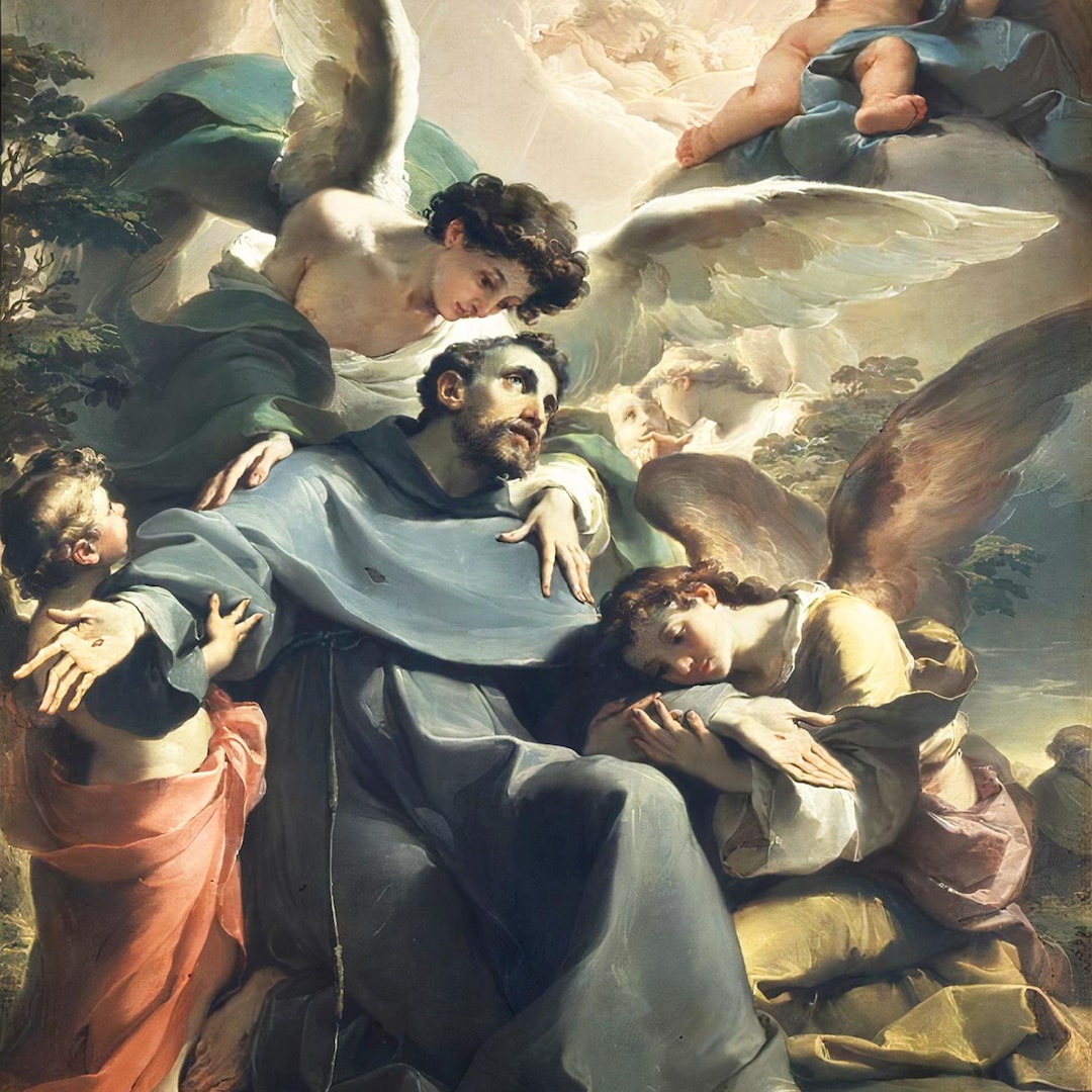 Saint Francis of Assisi Ecstasy, Catholic Art (restored Digital Image ...
