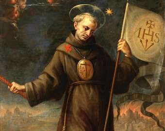 Saint John Capistrano Restored from Painting, Classic Spanish Art (Restored Digital Image)