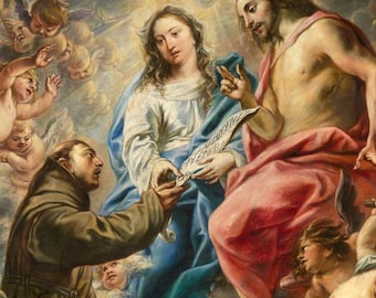 Portiuncula Annunciation Virgin Mary of Angels Jesus Christ Saint Francis Assisi (Set 4 Restored Digital Images)