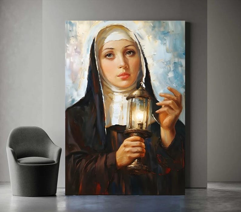 Saint Clare Assisi Monstrance Catholic Digital Illustration Blessed ...