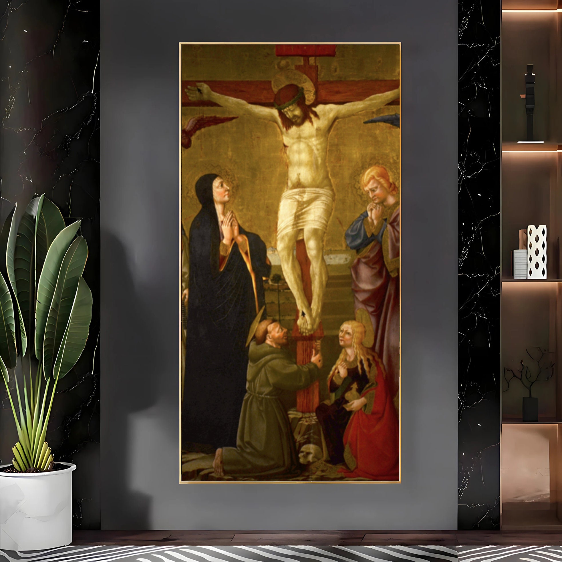 Priest Frame Saint Francis Cross Lent Good Friday Renaissance Painting Italian Art ...