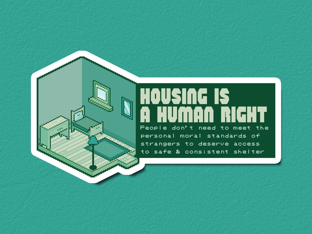 Housing is a Human Right Leftist Progressive Housing First Etsy