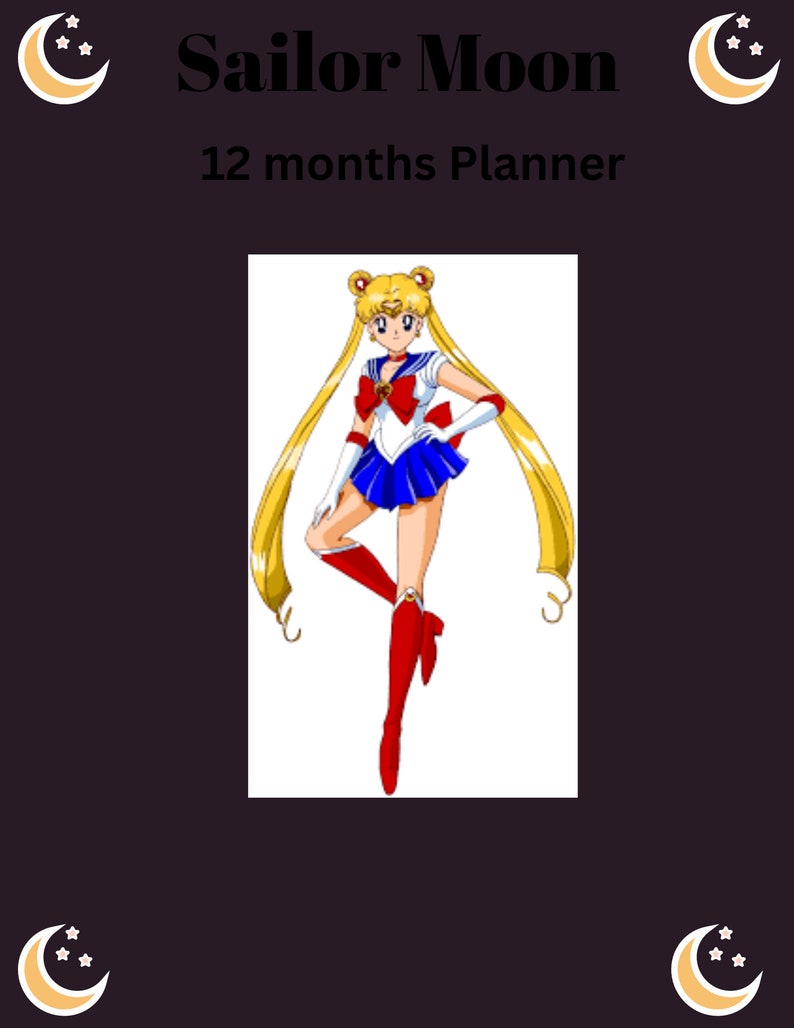 Sailor Moon Calendar Etsy