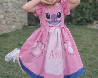 Vestido de lujo con puntada de ángel