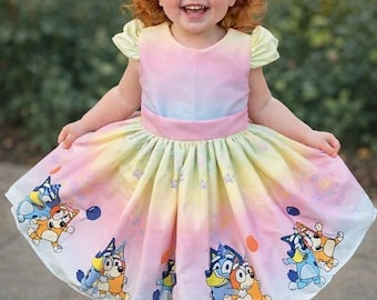 Vestido de lujo Bluey y Bingo dulces