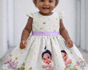 Luxe babyjurk in de stijl van 'De Prinses en de Kikker'