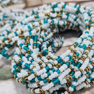 Water pearl mix waist beads, ghana beads, gift for sister,mum, friend, nigerian waist beads.