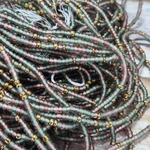 Grey mix waist beads, ghana beads, gift for sister,mum, friend, nigerian waist beads.