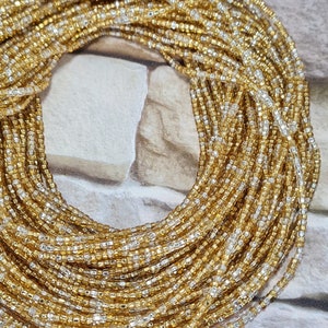 Sliver and gold waist beads, ghana beads, gift for sister,mum, friend, nigerian waist beads.