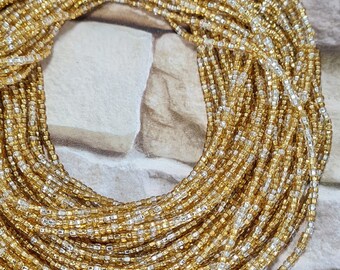 Sliver and gold waist beads, ghana beads, gift for sister,mum, friend, nigerian waist beads.