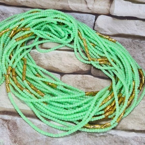 Lime green waist beads, ghana beads, gift for sister,mum, friend, nigerian waist beads.