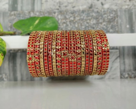 Red colour 2024 silk thread bangles