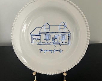 CUSTOM DECORATIVE PLATE, Personalized Plate, Housewarming Gift