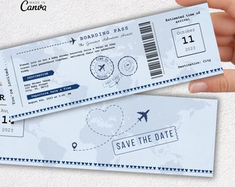 Airplane Ticket Baby Shower Invitation Boy, Baby Shower Boarding Pass Invite, Flight Babyshower Ticket, Flight Attendant Baby Shower Invite