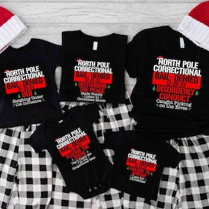 North Pole Christmas Matching Family Tshirt,Custom North Pole Correctional Christmas Shirt,Funny Group Christmas Shirt,Custom North Pole Tee