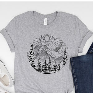 Adventure TShirt, Forest Shirt, Camping Shirts, Mountain TShirt, Hiker TShirts, Nature Lover Gift, Wilderness, Vacation Shirt, Tree Shirt