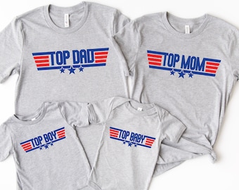 Personalized Top Family Shirts, Matching Sibling Shirts, Top Dad, Top Mom, Top Son, Top Daughter, Top One Birthday Shirt,Custom Birthday Tee