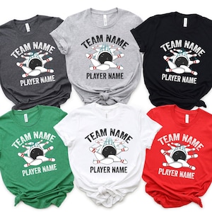 Custom Strike Bowling Shirt, Bowling Team Shirt, Personalized Bowling Tournament, Lucky Matching Tee, Bowling Squad Tshirt, Bowling Crew