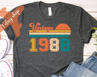 38th Birthday Shirt: Retro Vintage 1988 Style Tee