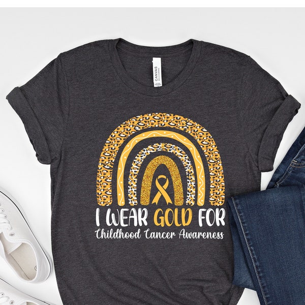 I Wear Gold for Childhood Cancer Awareness T Shirt