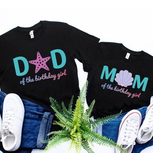 Mermaid Family Birthday Shirts, Custom Mermaid Party T-Shirts, Matching Family Birthday TShirts, Birthday Girl Matching Tees, Under The Sea