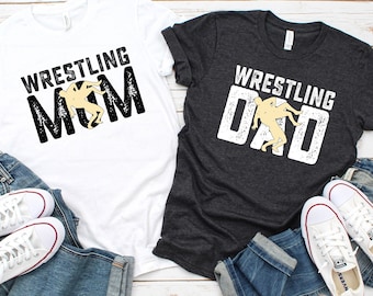 Wrestling Mom Shirt, Wrestling Dad Shirt, Mom Crewneck Shirt, Mother's Day Gift, Wrestler Tee, Wrestling Competition Long Sleeve T Shirt