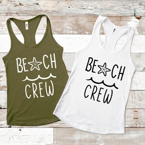 Beach Crew Shirt, Summer Tank Top, Friends Beach Vacation Tee, Cruise Matching Shirt, Beach Please Shirt