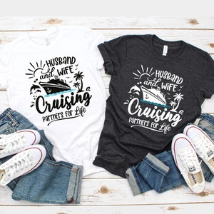 Husband And Wife Shirt, Husband And Wife Cruising Partners For Life Shirt, Cruise Vacation Shirt, Cruise Shirt, Couple Shirt,Anniversary Tee