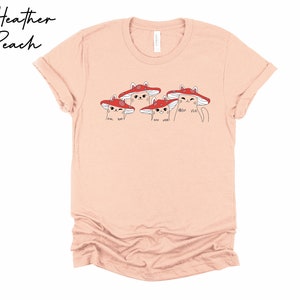 Mushroom Cat T-shirt, Cottage Core Shirt, Mushroom Lover Tshirt, Gift for Cat Lovers, Countrycore, Cute Mushroom Shirt, Cats Graphic T-shirt image 4