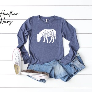 Floral Donkey Shirt, Donkey T shirt, Funny Animal T Shirt, Gift for Her, Gift for Donkey Lovers, Awesome Animal T shirt, Donkey Lover Tee image 2