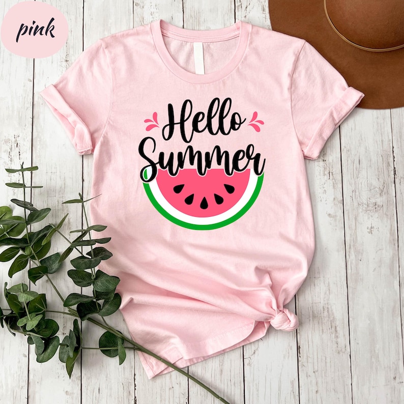 Hello Summer Shirt, Watermelon Shirt, Summer Holiday Shirt, Sweet Summer Shirt, Summer Vibes Shirt, Retro Summer Shirt, Summer Vacation