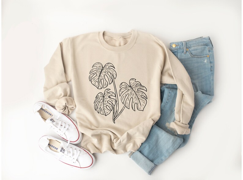 Monstera Shirt, Plant Lady Sweatshirt, Plant Mama Crewneck, Plant Mama Gift, Plant Mom Hoodie, Plant Tee, Plant Lover, Plant Lady T-shirt image 2
