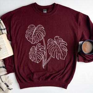 Monstera Shirt, Plant Lady Sweatshirt, Plant Mama Crewneck, Plant Mama Gift, Plant Mom Hoodie, Plant Tee, Plant Lover, Plant Lady T-shirt image 4