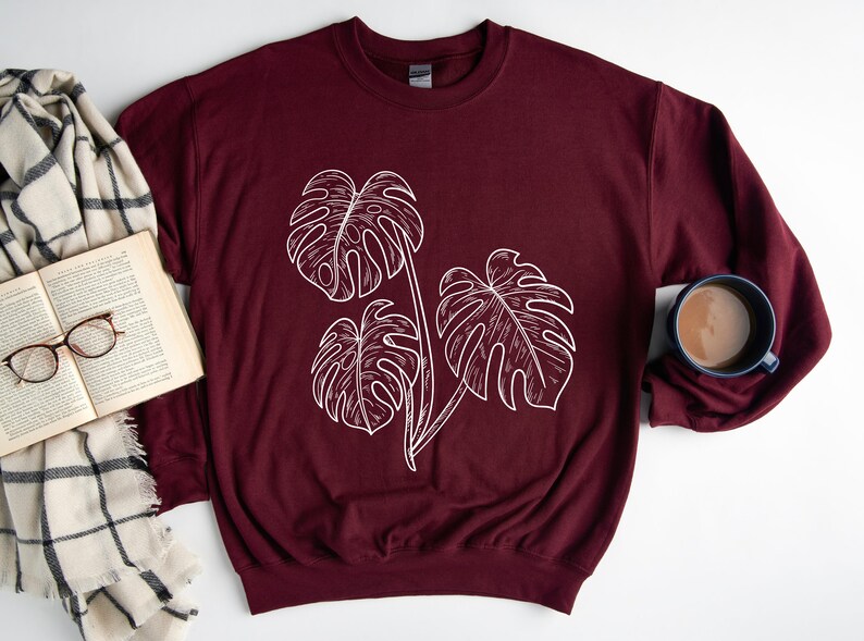 Monstera Shirt, Plant Lady Sweatshirt, Plant Mama Crewneck, Plant Mama Gift, Plant Mom Hoodie, Plant Tee, Plant Lover, Plant Lady T-shirt image 4