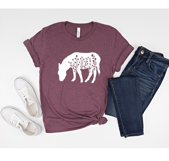 Floral Donkey Shirt, Donkey T shirt, Funny Animal T Shirt, Gift for Her, Gift for Donkey Lovers, Awesome Animal T shirt, Donkey Lover Tee