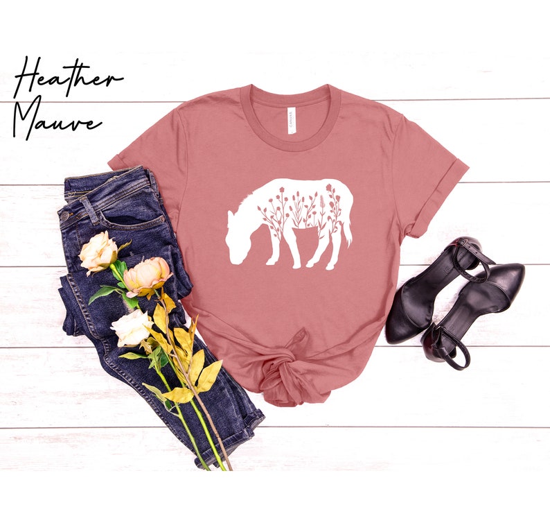 Floral Donkey Shirt, Donkey T shirt, Funny Animal T Shirt, Gift for Her, Gift for Donkey Lovers, Awesome Animal T shirt, Donkey Lover Tee image 4