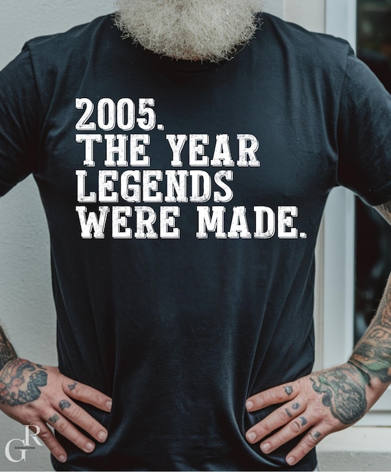 Custom 21st Birthday Shirt, 2005 Birthday Tee, Funny 21 Years Old Gift for Men Son