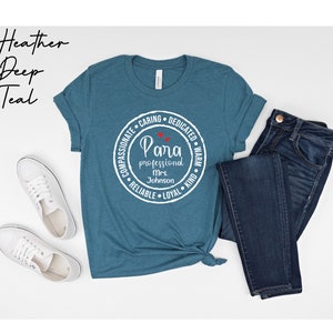 Paraprofessional Shirt, Personalized Para Name Shirt, Paraprofessional Tee, Para Life Gift for Para, Para Gifts, Cute Para Teacher T Shirt image 2