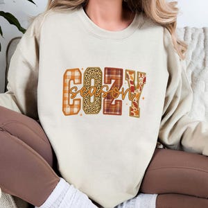 Cozy Season Sweatshirt, Retro Fall Sweatshirt, Get Cozy Sweatshirt, Womens Fall Sweaters, Fall Graphic Tee, Women Fall Shirt,Sweater Weather