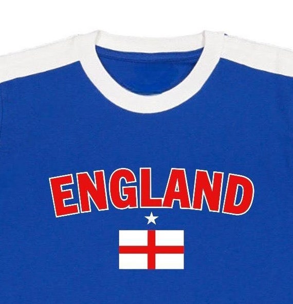 England Women's Baby Tee, English Ringer T Shirt, European Summer