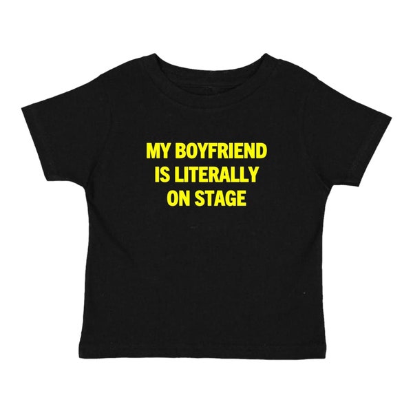 Rockstars Girlfriend Baby Tee, Indie Sleaze T Shirt, Concert Tee, My Boyfriend Graphic Tee