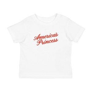 Camiseta de bebé Princesa de América, camiseta de bebé del 4 de julio, camiseta de bebé Coquette Americana, camiseta Y2K, camiseta del 4 de julio, top de moda de los años 2000