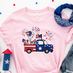 American Truck Shirt, 4th of July Shirt, 4th of July, Independence Day Shirt, Fourt of July, Retro America Shirt, America Shirt,Usa Shirt