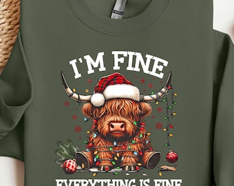 Christmas Cow Shirt, Christmas Family Shirt, Christmas Gift, Christmas Shirt, Christmas Sweatshirt, Santa Shirt, Winter Shirt, Cow Shirt