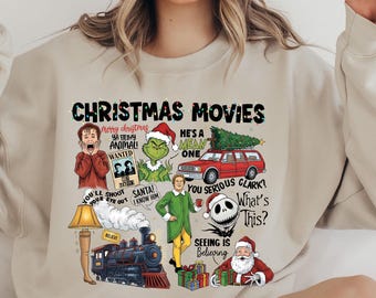 Christmas Movie Sweatshirt, Grinch Christmas Sweatshirt, Funny Grinch TShirt, Grinch Shirt, Grinch Sweatshirt, Christmas Shirt,