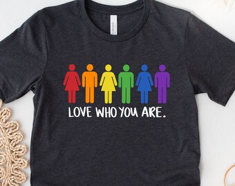 Love Who You Are Shirt, Pride Shirt, LGBTQ+ Shirt, LGBT Shirt, Gay Pride Shirt, Lesbian Pride Shirt, Gelijkheid Shirt, Trans Rights Shirt